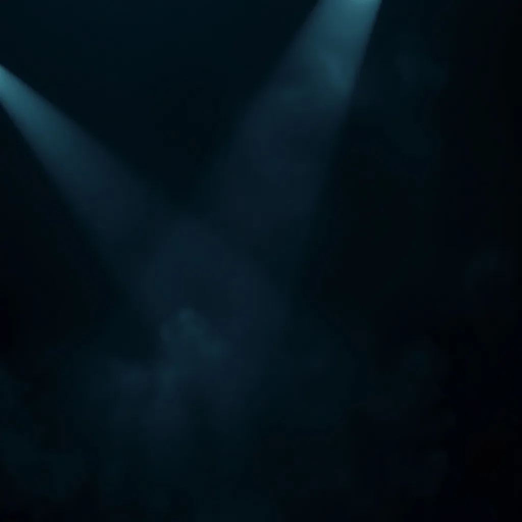 abstract dark cinematic background with subtle light beams and smoke, high-end production atmosphere